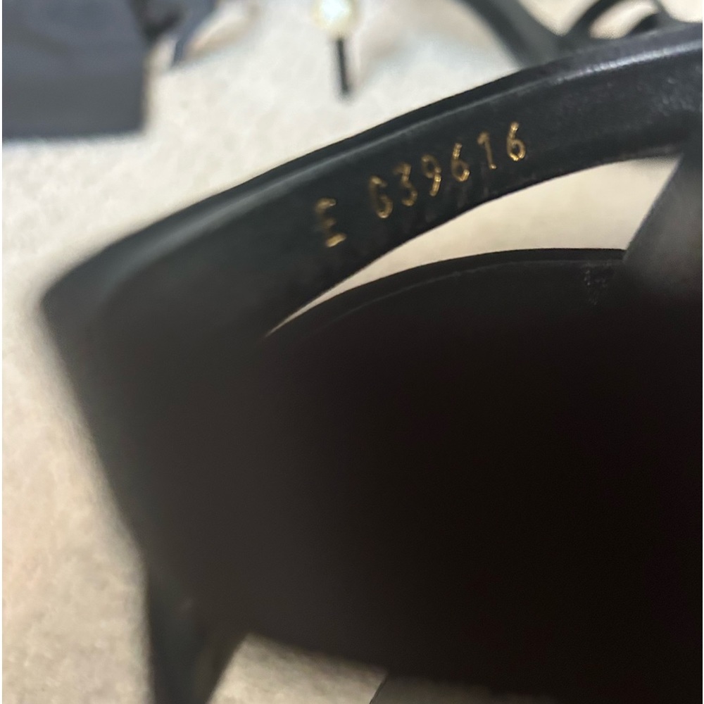Chanel satin/leather pearl sandals NWT - Picture 8 of 11